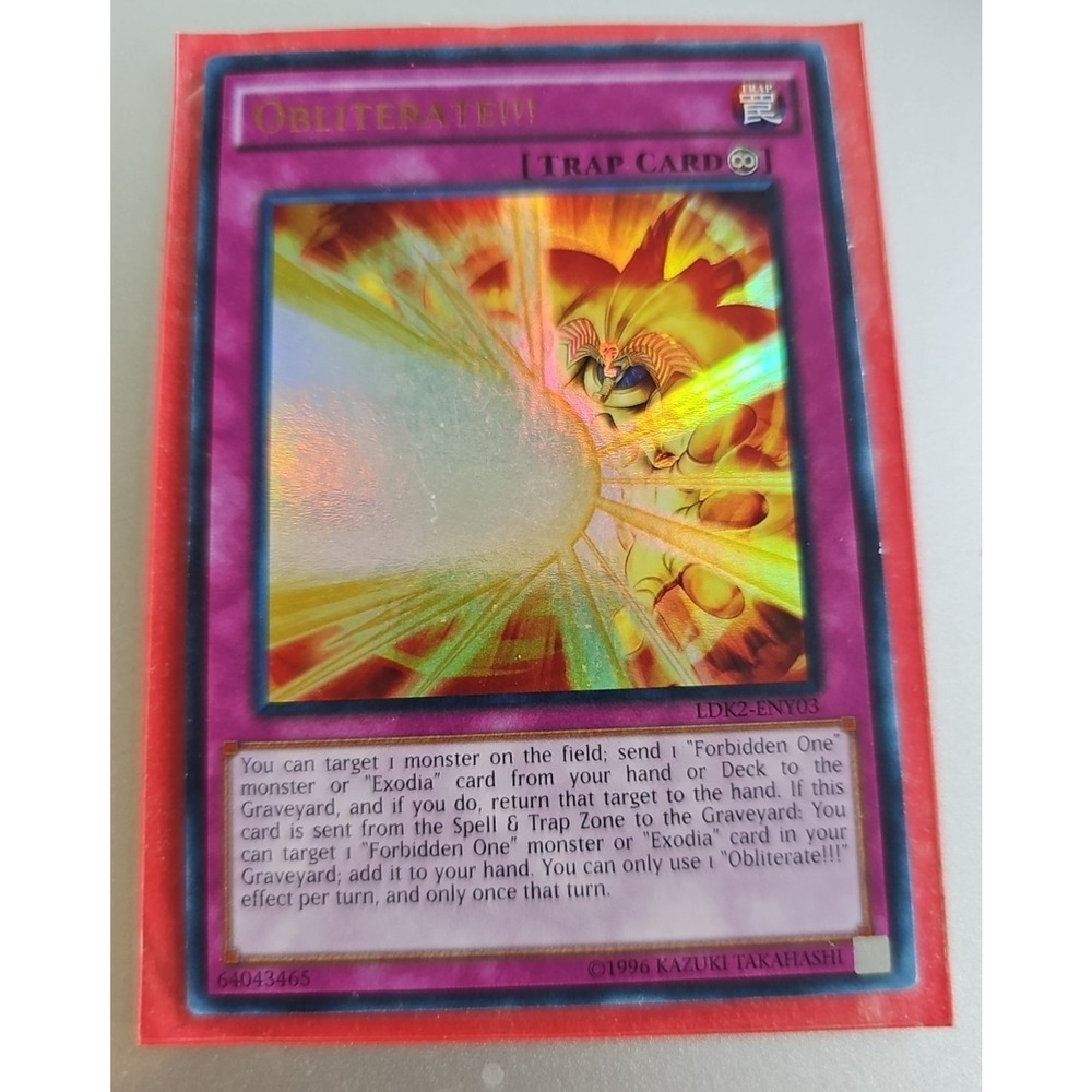 Yu-Gi-Oh Obliterate!!! Trap Card LDK2-ENY03 1st Ed Near Mint 1996